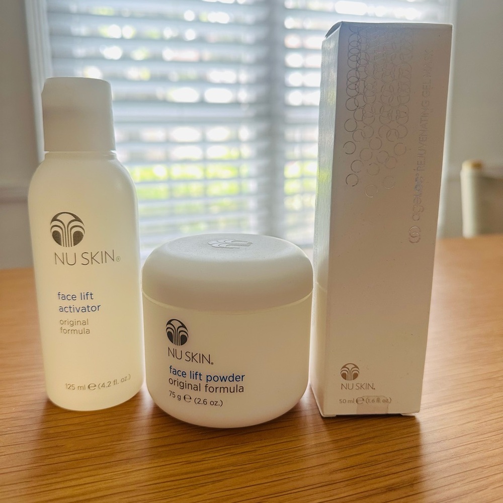 NU SKIN Skin Face Lift Activator, Powder & Gel Mask Set